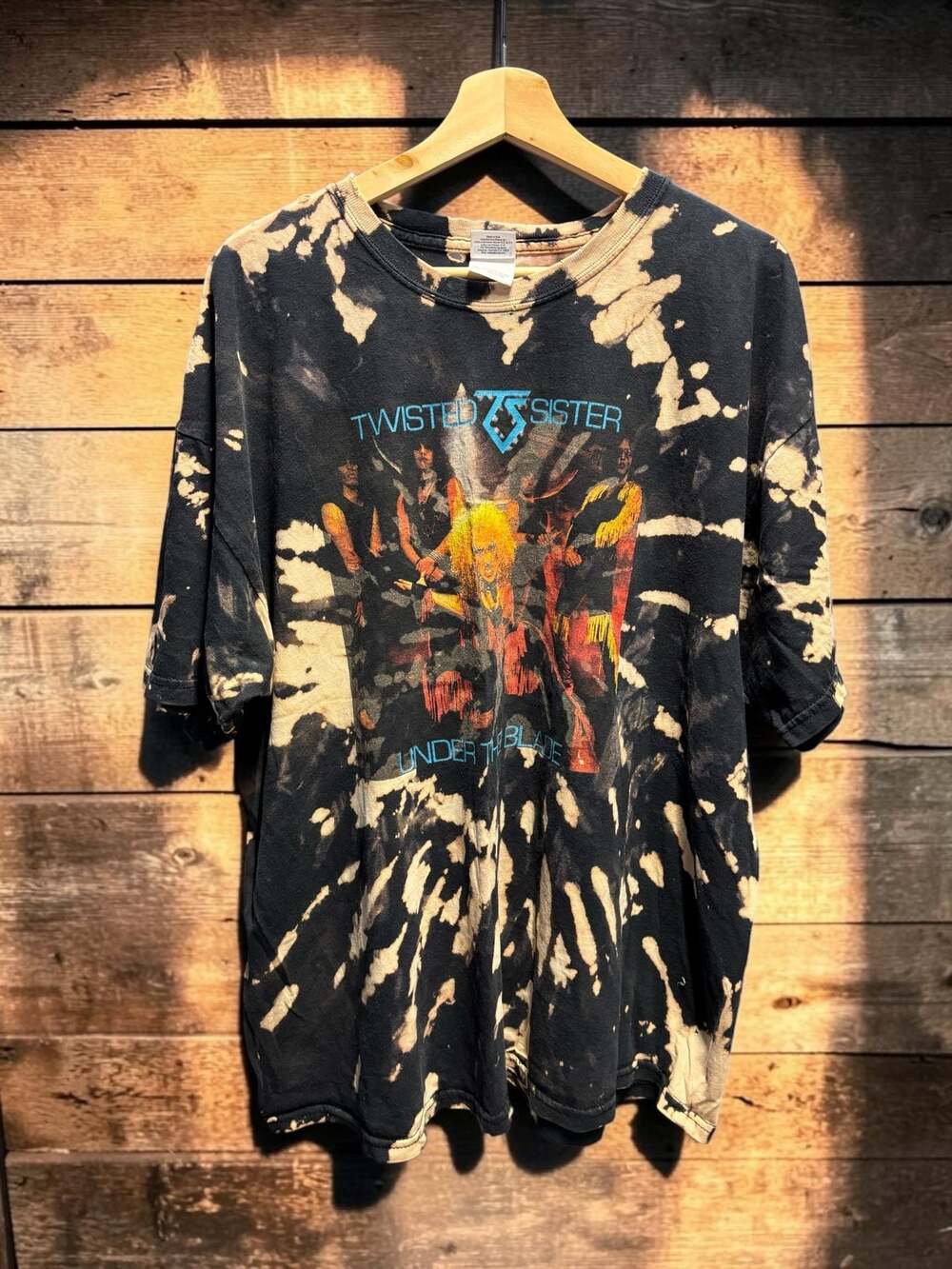 Twisted Sister Under the Blade Graphic Tee Custom Bleached Gildan 2XL